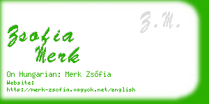 zsofia merk business card
